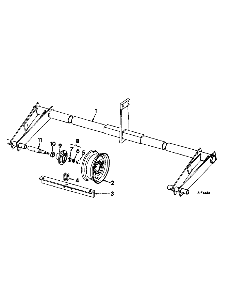 Схема запчастей Case IH 48 - (H-10) - AXLE, HUB AND WHEEL 