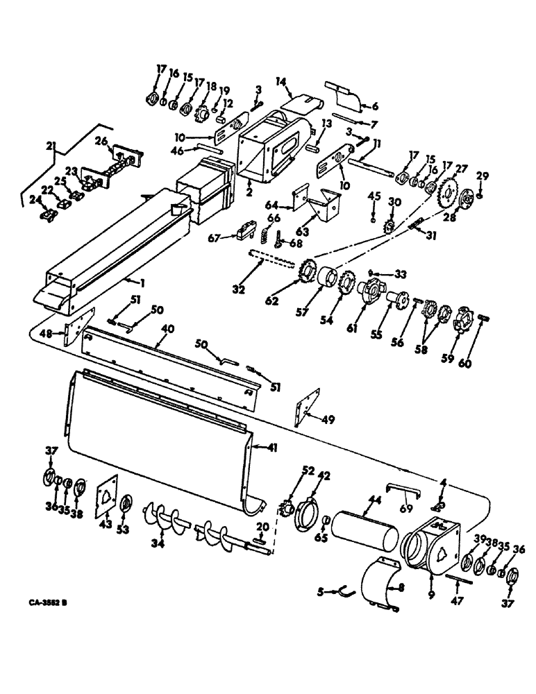Схема запчастей Case IH 815 - (25-07) - ELEVATORS, TAILINGS ELEVATOR Elevators