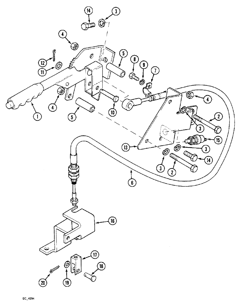 Схема запчастей Case IH 3230 - (7-020) - PARK BRAKE MFD TRACTOR, TRACTOR WITHOUT CAB (07) - BRAKES