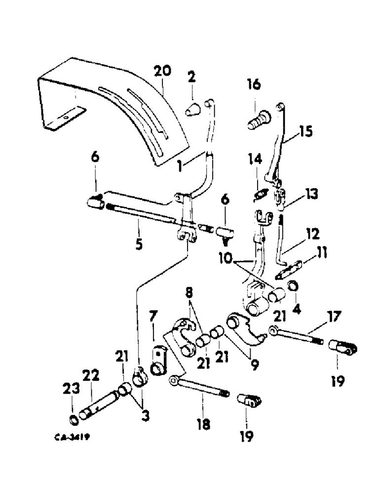Схема запчастей Case IH 2400 - (07-35) - DRIVE TRAIN, TRANSMISSION CONTROLS, SYNCHROMESH TRANSMISSION TRACTORS (04) - Drive Train