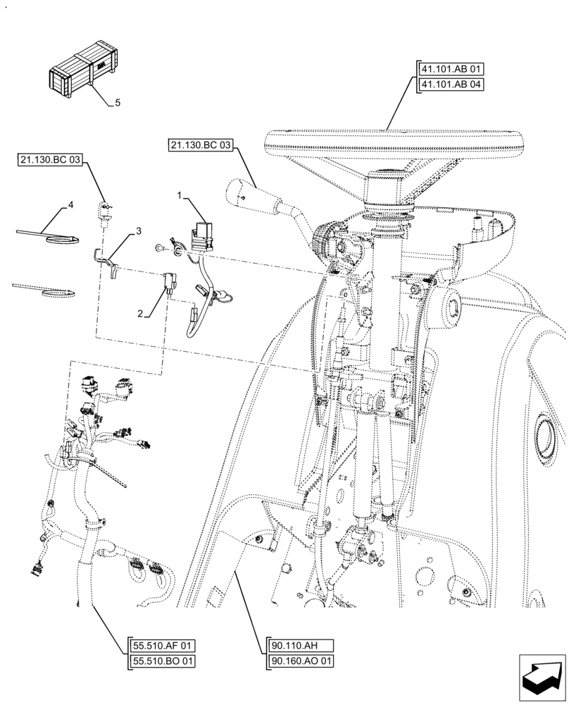 Схема запчастей Case IH FARMALL 120A - (88.100.55[02]) - DIA KIT, BACKUP ALARM, JUMPER (88) - ACCESSORIES