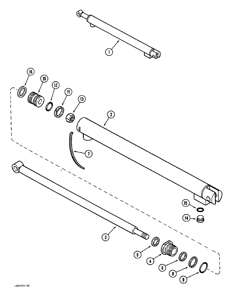 Схема запчастей Case IH 1822 - (8-66) - BASKET COMPACTOR CYLINDER (07) - HYDRAULICS