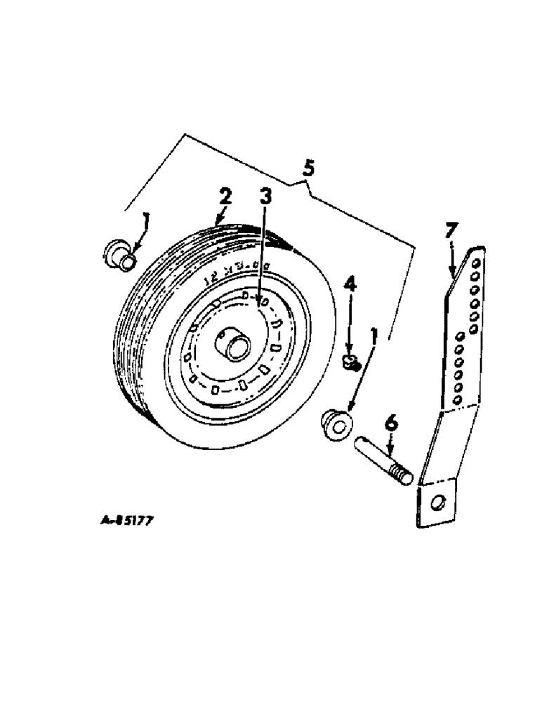 Схема запчастей Case IH 420 - (D-39) - PICKUP WHEEL ATTACHMENT, RUBBER, WHEN ORDERED 