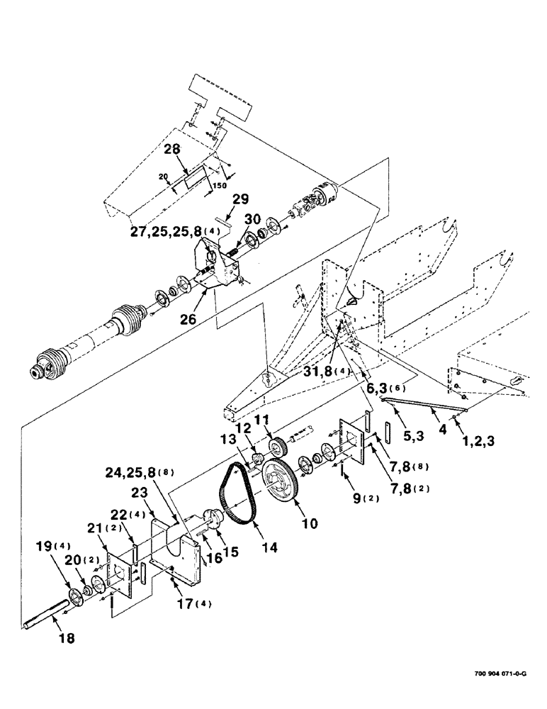 Схема запчастей Case IH 8610 - (9-12) - BELT DRIVE SPEED UP KIT, SERIAL NUMBER CFH0096512 AND LATER (88) - ACCESSORIES