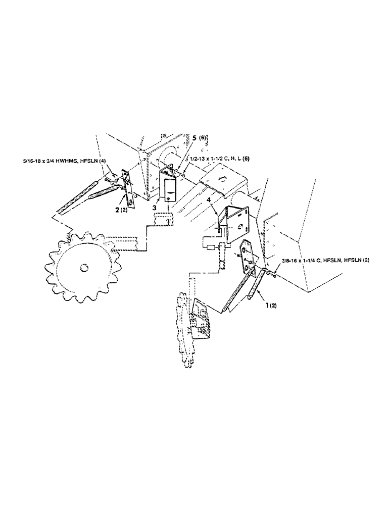 Схема запчастей Case IH 8450 - (117) - GATHERING WHEEL SUPPORT ASSEMBLIES, SERIAL NUMBER CFH0015001 THROUGH 0015274 Pickup