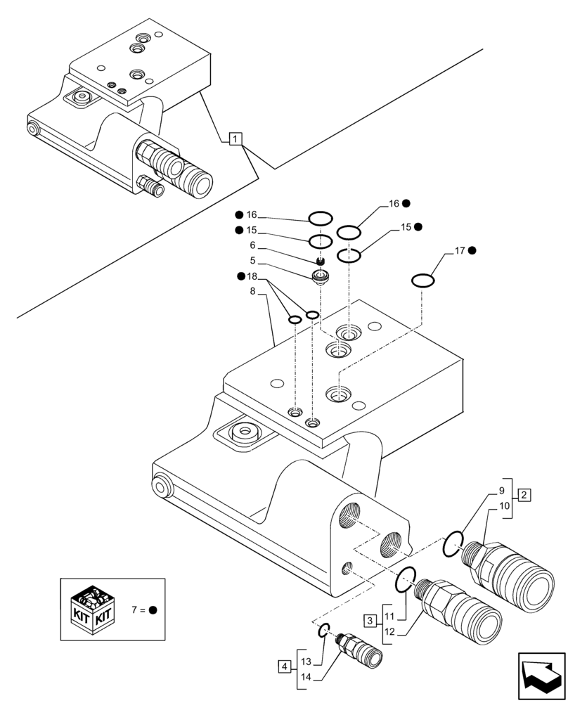 Схема запчастей Case IH PUMA 165 CVT - (35.204.AX) - VAR - 391165, 758057, 758058, 758059, 758060 - POWER BEYOND VALVE, COMPONENTS (35) - HYDRAULIC SYSTEMS