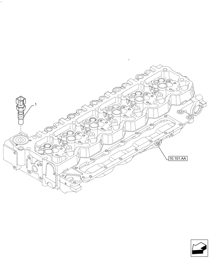 Схема запчастей Case IH F4DFE617M B001 - (55.012.AA) - COOLING SYSTEM LINE, SENSOR (55) - ELECTRICAL SYSTEMS