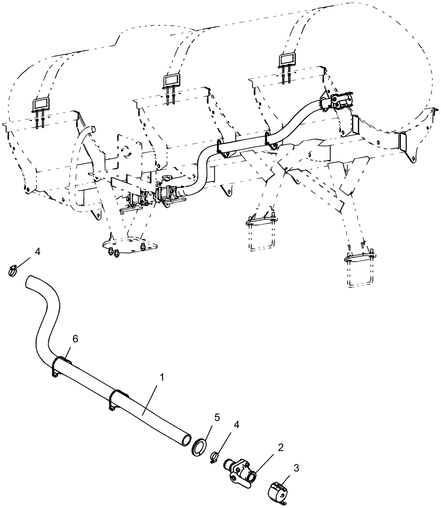 Схема запчастей Case IH 1250 - (75.110.20) - LIQUID FERTILIZER - QUICK FILL - 16 ROW, 600 GALLON TANK (75) - SOIL PREPARATION