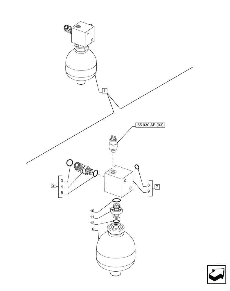 Схема запчастей Case IH PUMA 200 CVT - (33.202.AA) - VAR - 391347, 758802, 758803, 758804, 758805, 758806, 758807, 758871 - BRAKE BOOSTER, ACCUMULATOR, AUTOGUIDANCE (33) - BRAKES & CONTROLS