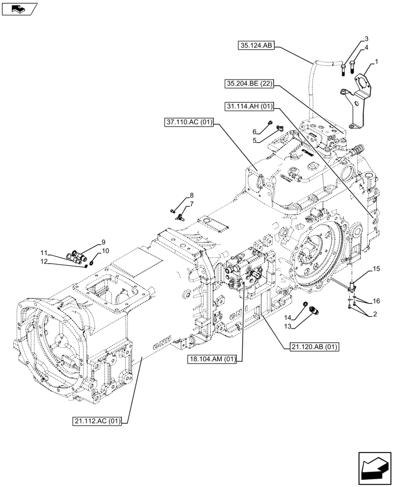 Схема запчастей Case IH FARMALL 115U - (55.020.AB[03]) - VAR - 334114, 390430 - PRESSURE SWITCH, SENSOR, ELECTRIC SYSTEM CONTROL (55) - ELECTRICAL SYSTEMS