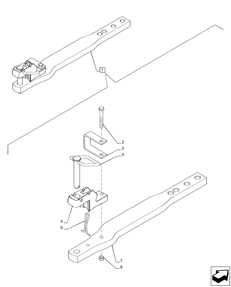 Схема запчастей Case IH PUMA 185 - (37.100.AA[04]) - VAR - 758101 - DRAWBAR (37) - HITCHES, DRAWBARS & IMPLEMENT COUPLINGS