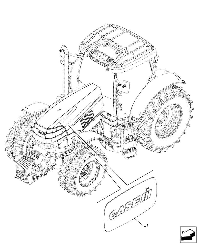 Схема запчастей Case IH PUMA 165 CVT - (90.108.AB[07]) - MODEL IDENTIFICATION DECAL, OIL FILTER (90) - PLATFORM, CAB, BODYWORK AND DECALS