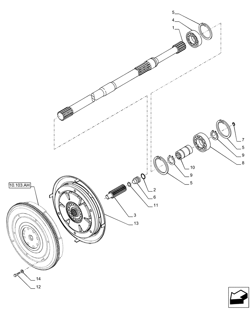 Схема запчастей Case IH PUMA 185 - (21.155.AN) - VAR - 337426, 337428, 337429, 337430, 337431, 337432, 338397, 391137, 758017, 758018, 758019, 758020, 758021, 759052, 759053 - TRANSMISSION, PTO, INPUT SHAFT (21) - TRANSMISSION
