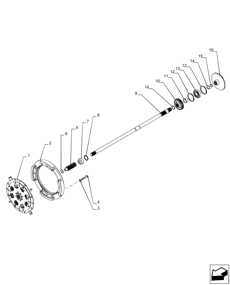 Схема запчастей Case IH PUMA 150 - (21.152.AK[01]) - VAR - 391136, 391351, 758011, 758012, 758013, 758014, 758015 - TRANSMISSION, INPUT SHAFT, SEMI POWERSHIFT (21) - TRANSMISSION