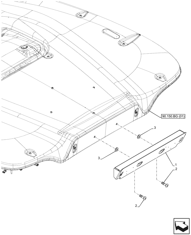Схема запчастей Case IH PUMA 200 CVT - (88.100.AC[02]) - LICENSE PLATE LIGHT, HOLDER (88) - ACCESSORIES