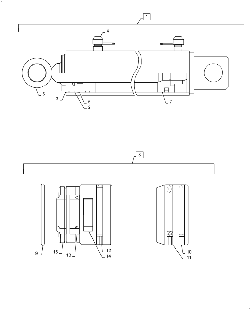 Схема запчастей Case IH L555 - (35.701.020) - BOOM LIFT CYLINDER (35) - HYDRAULIC SYSTEMS