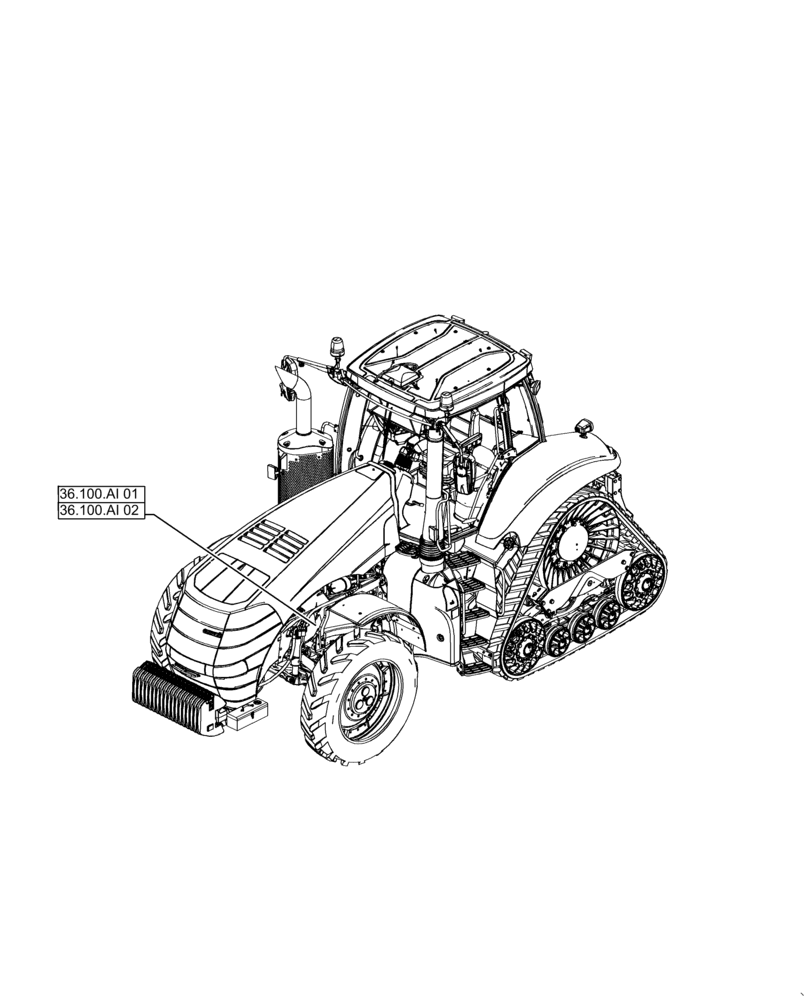 Схема запчастей Case IH MAGNUM 310 - (00.000.36[01]) - PICTORIAL INDEX - PNEUMATIC SYSTEMS (00) - GENERAL & PICTORIAL INDEX