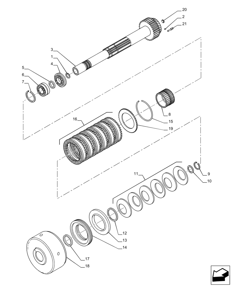 Схема запчастей Case IH PUMA 200 - (21.155.AA[05]) - VAR - 337426, 337428, 337429, 337430, 337431, 337432, 338397, 391137, 758017, 758018, 758019, 758020, 758021, 758868, 759052 - FRONT COVER, MANIFOLD (21) - TRANSMISSION