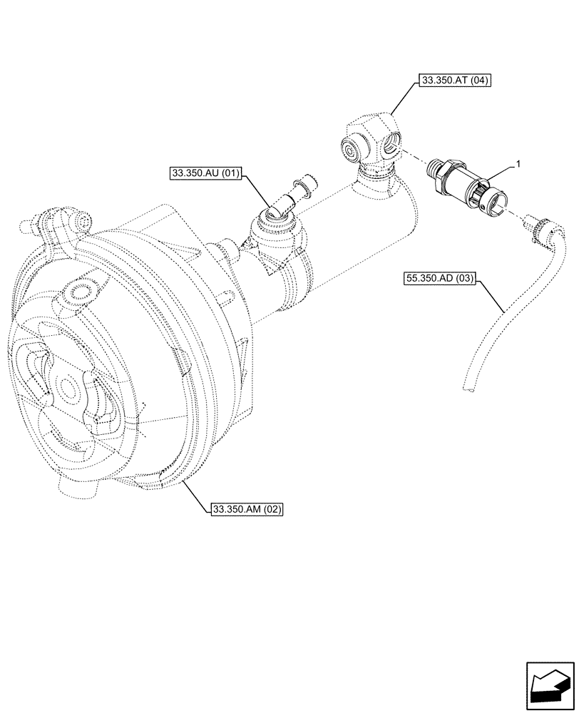 Схема запчастей Case IH PUMA 200 CVT - (55.350.AB[01]) - VAR - 337479, 337480 - ANTILOCK BRAKING SYSTEM (ABS), SENSOR, OIL PRESSURE (55) - ELECTRICAL SYSTEMS