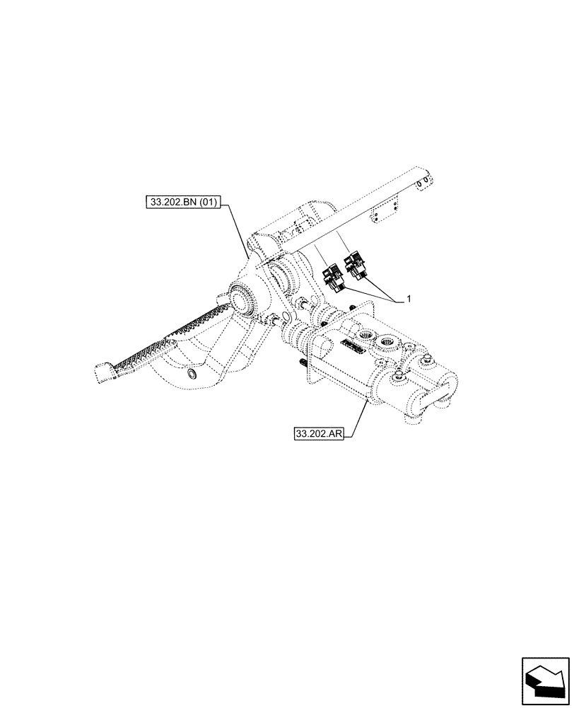 Схема запчастей Case IH PUMA 150 CVT - (55.030.AB[01]) - VAR - 391347, 758802, 758803, 758804, 758805, 758806, 758807, 758871 - BRAKE SYSTEM SWITCH (55) - ELECTRICAL SYSTEMS