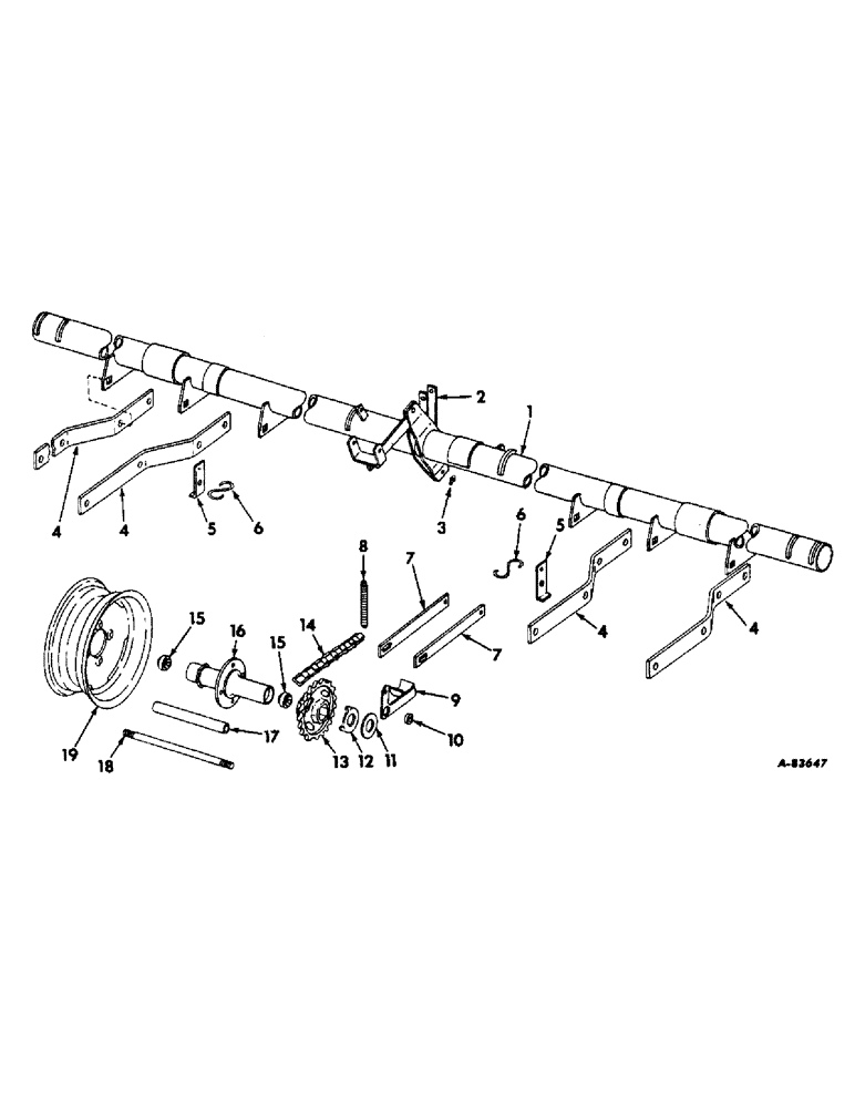 Схема запчастей Case IH 658 - (L-07) - ADJUSTABLE WHEEL FRAME 