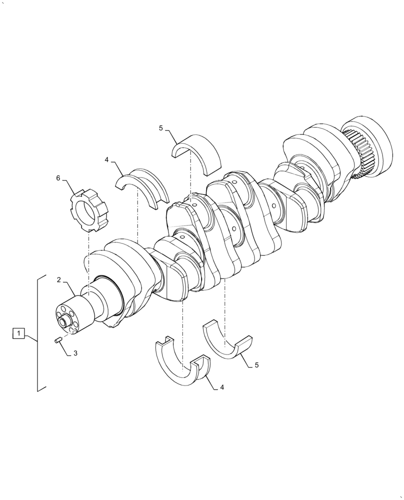 Схема запчастей Case IH PUMA 2304 - (10.103.AA) - CRANKSHAFT (10) - ENGINE