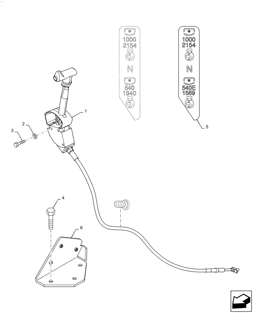 Схема запчастей Case IH PUMA 2304 - (31.104.AY) - POWER TAKE-OFF 540E/1000 RPM - PTO CONTROL (31) - IMPLEMENT POWER TAKE OFF