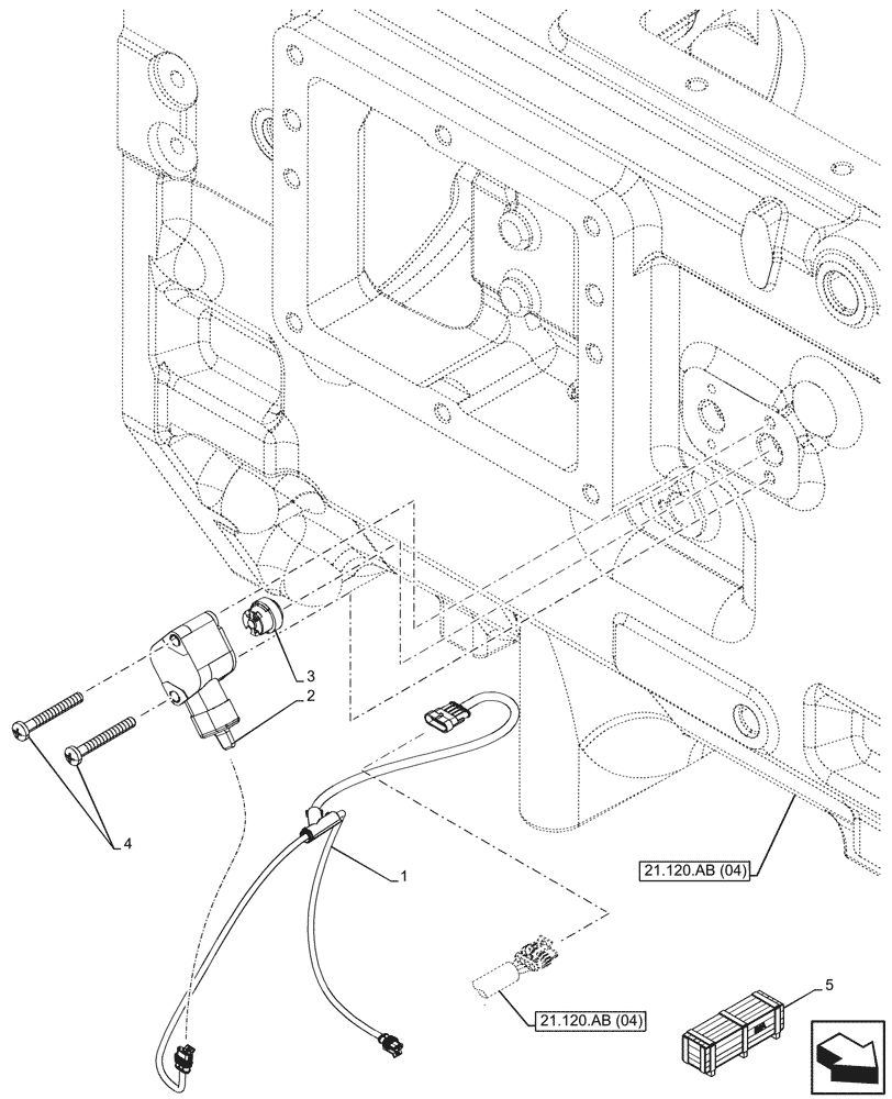 Схема запчастей Case IH PUMA 165 - (55.513.BA[02]) - VAR - 391136, 391351, 758011, 758012, 758013, 758014, 758015, 758017, 758019, 758021 - ANGLE, POSITION, SENSOR (55) - ELECTRICAL SYSTEMS