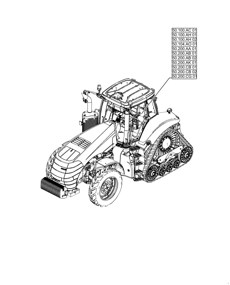 Схема запчастей Case IH MAGNUM 380 - (50.000.00[01]) - PICTORIAL INDEX - CAB CLIMATE CONTROL (50) - CAB CLIMATE CONTROL