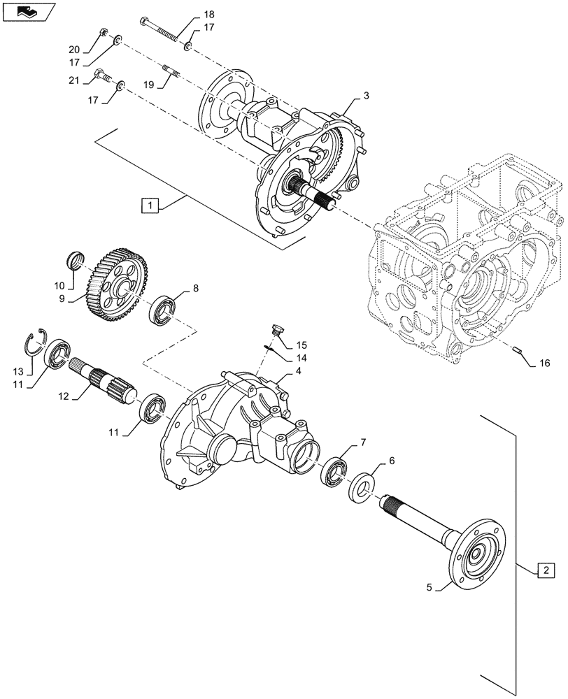 Схема запчастей Case IH FARMALL 30A - (27.100.AK[01]) - REAR AXLE (27) - REAR AXLE SYSTEM