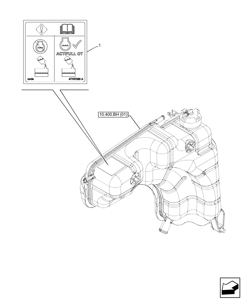 Схема запчастей Case IH PUMA 200 - (90.108.AC[24]) - DECAL, WARNING (90) - PLATFORM, CAB, BODYWORK AND DECALS