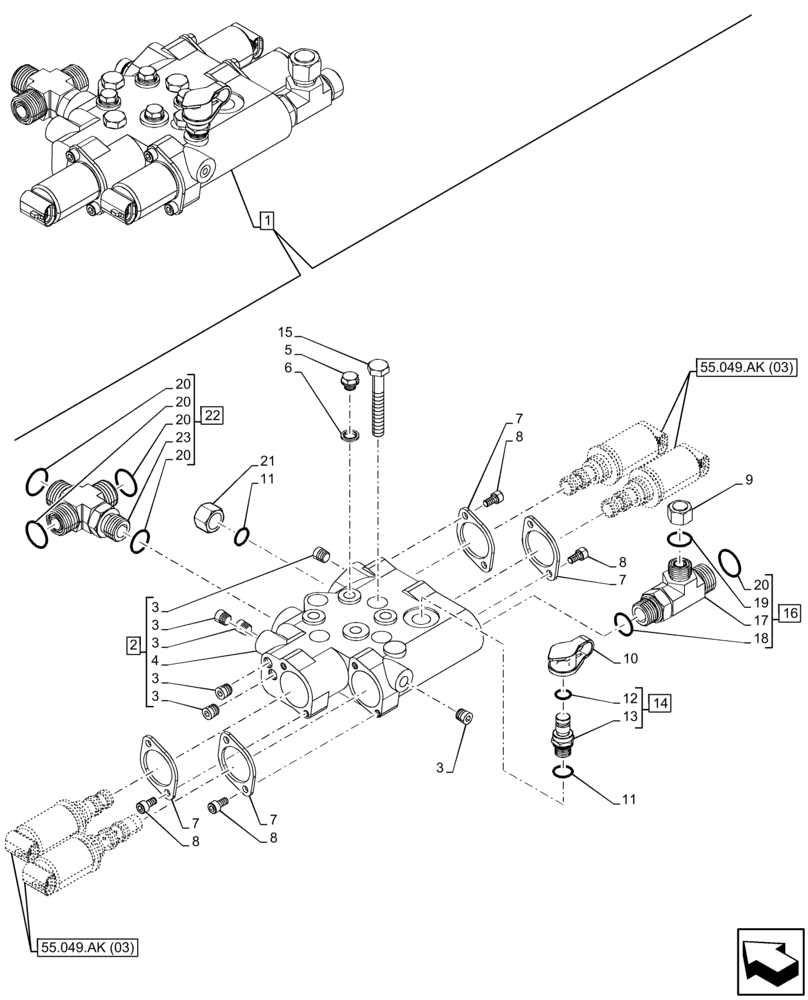 Схема запчастей Case IH PUMA 200 - (31.104.AR[06]) - VAR -332337, 332339, 337429, 337431, 391137, 758018, 758020, 759052 - PTO, CONTROL VALVE, COMPONENTS (31) - IMPLEMENT POWER TAKE OFF