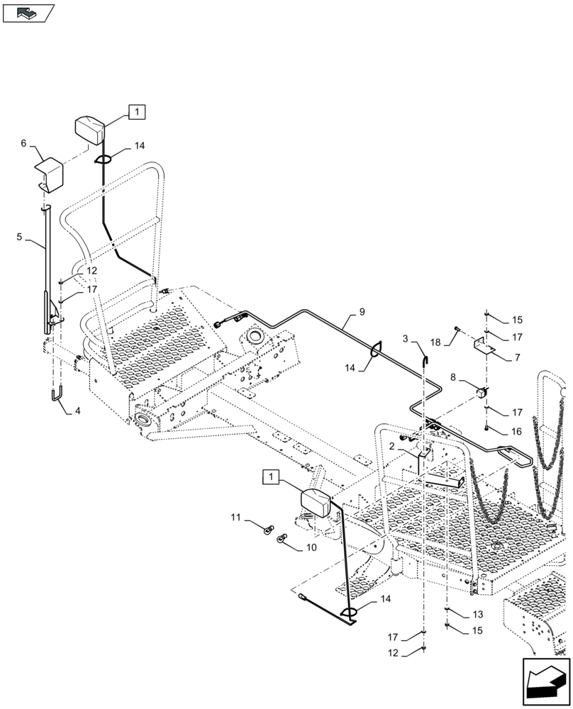 Схема запчастей Case IH 4408F-30 - (55.404.031) - LIGHT KIT FOR AXIAL FLOW FLAGSHIP COMBINES - D670 (55) - ELECTRICAL SYSTEMS