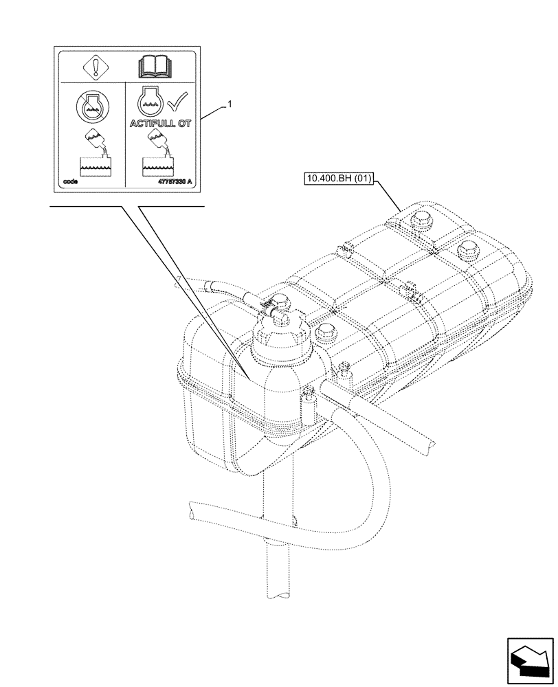 Схема запчастей Case IH PUMA 165 CVT - (90.108.AC[22]) - DECAL, WARNING (90) - PLATFORM, CAB, BODYWORK AND DECALS
