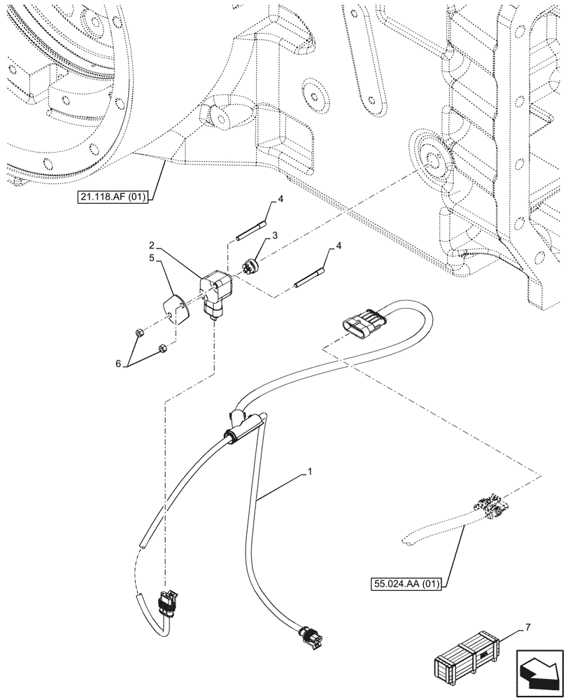 Схема запчастей Case IH PUMA 220 - (55.513.BC[04]) - VAR - 337426, 337428, 337430, 337432, 758017, 758019, 758021 - CREEPER, POTENTIOMETER (55) - ELECTRICAL SYSTEMS
