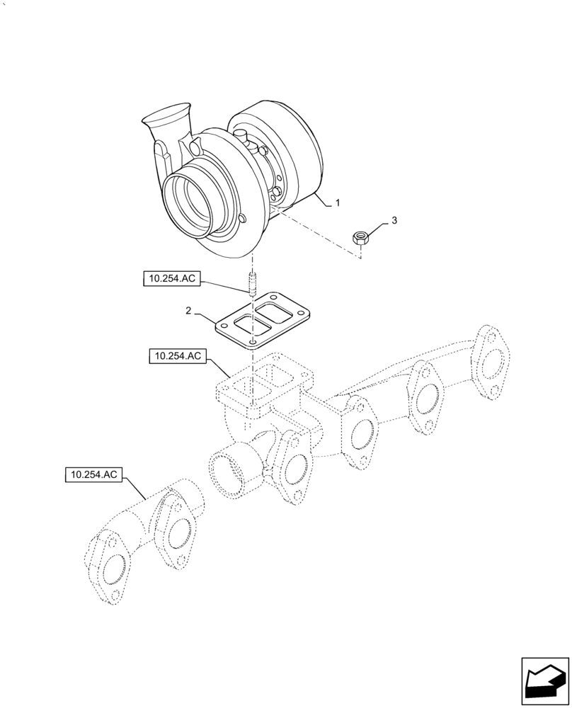 Схема запчастей Case IH PUMA1854 - (10.250.AC) - TURBOCHARGER (10) - ENGINE