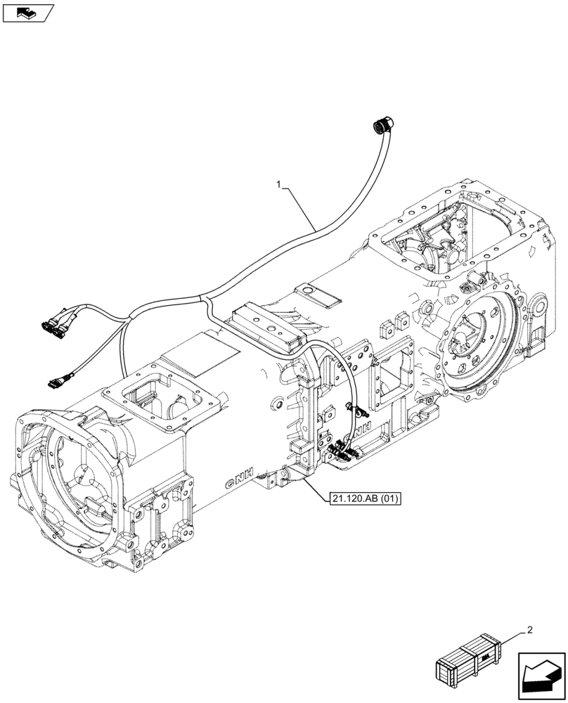 Схема запчастей Case IH FARMALL 115U - (55.024.AA[02]) - VAR - 391222 - MAIN HARNESS (55) - ELECTRICAL SYSTEMS