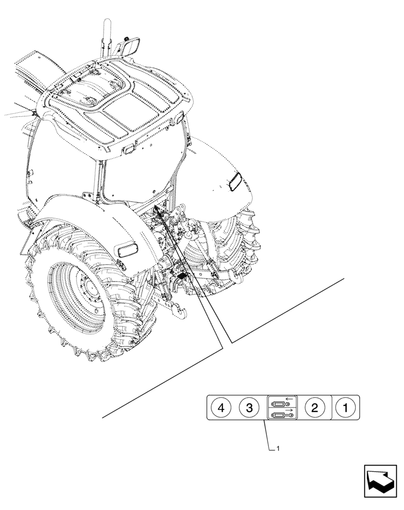 Схема запчастей Case IH PUMA 185 CVT - (90.108.AA[14]) - DECAL, 4 REMOTE CONTROL VALVE (90) - PLATFORM, CAB, BODYWORK AND DECALS