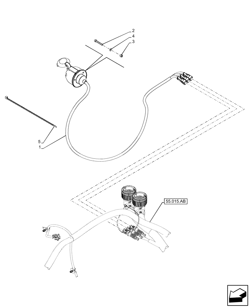 Схема запчастей Case IH PUMA 150 - (55.510.BM[10]) - VAR - 758198 - CAB, POWER SOCKET, FRONT LOADER (55) - ELECTRICAL SYSTEMS