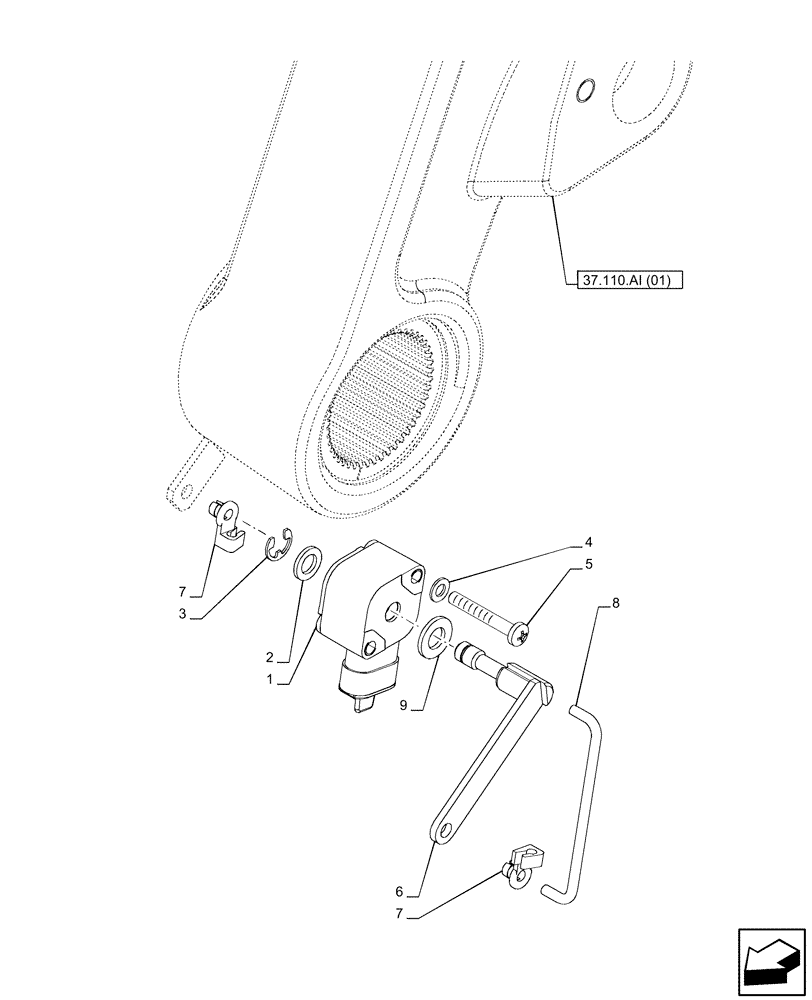 Схема запчастей Case IH PUMA 150 CVT - (55.662.AZ[01]) - VAR - 391170, 758071, 758072, 758073, 758074, 758075, 758076, 758077, 758078, 758079 - REAR, HITCH, POTENTIOMETER (55) - ELECTRICAL SYSTEMS