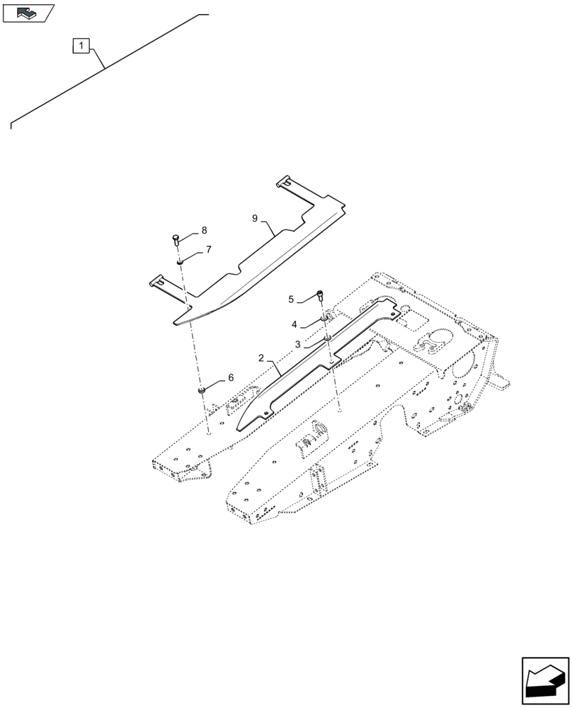 Схема запчастей Case IH 4412F-30 - (88.058.021) - SERVICE KIT : STALK ROLL SHIELD (88) - ACCESSORIES