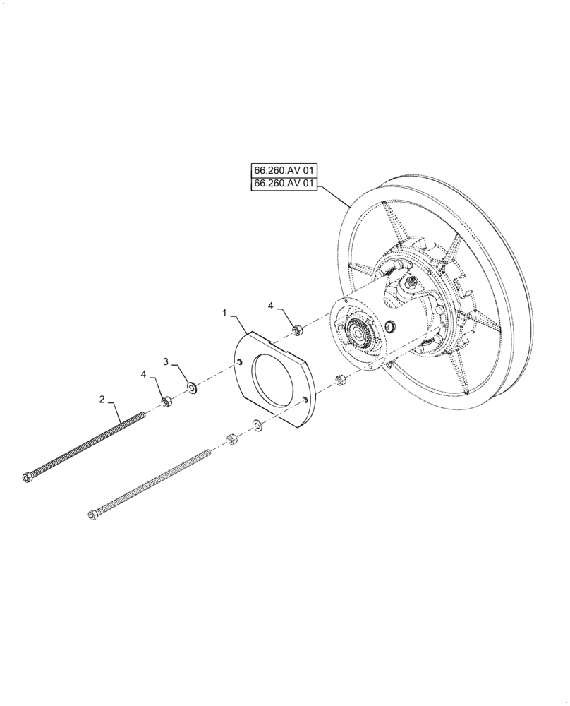 Схема запчастей Case IH 7140 - (66.260.AV[02]) - TORQUE LIMITER, PLATE (66) - THRESHING