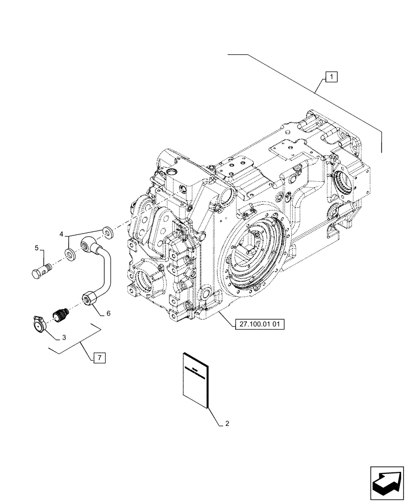 Схема запчастей Case IH PUMA 160 - (88.035.07) - DIA KIT, HYDRAULIC FREE FLOW RETURN PIPE (88) - ACCESSORIES