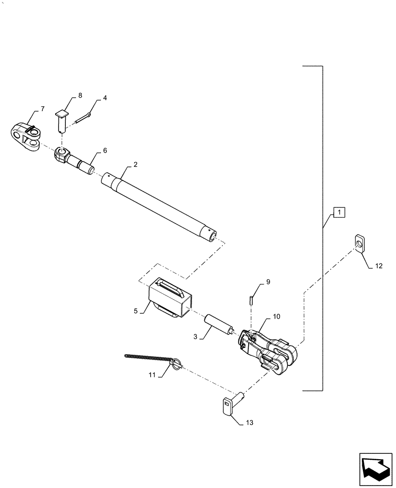 Схема запчастей Case IH PUMA 2304 - (37.120.AV[03]) - VAR - 391170, 758071, 758072, 758074, 758075, 758076, 758077, 758079, 758080, 758081, 758083 - 3 HITCH POINT, LIFT ARM, COMPONENTS (37) - HITCHES, DRAWBARS & IMPLEMENT COUPLINGS