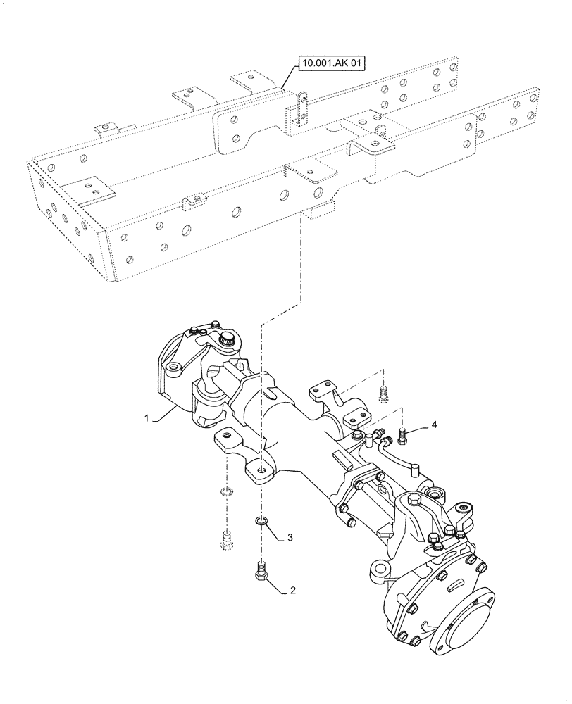 Схема запчастей Case IH FARMALL 30A - (25.100.AA[01]) - FRONT AXLE ASSY (25) - FRONT AXLE SYSTEM