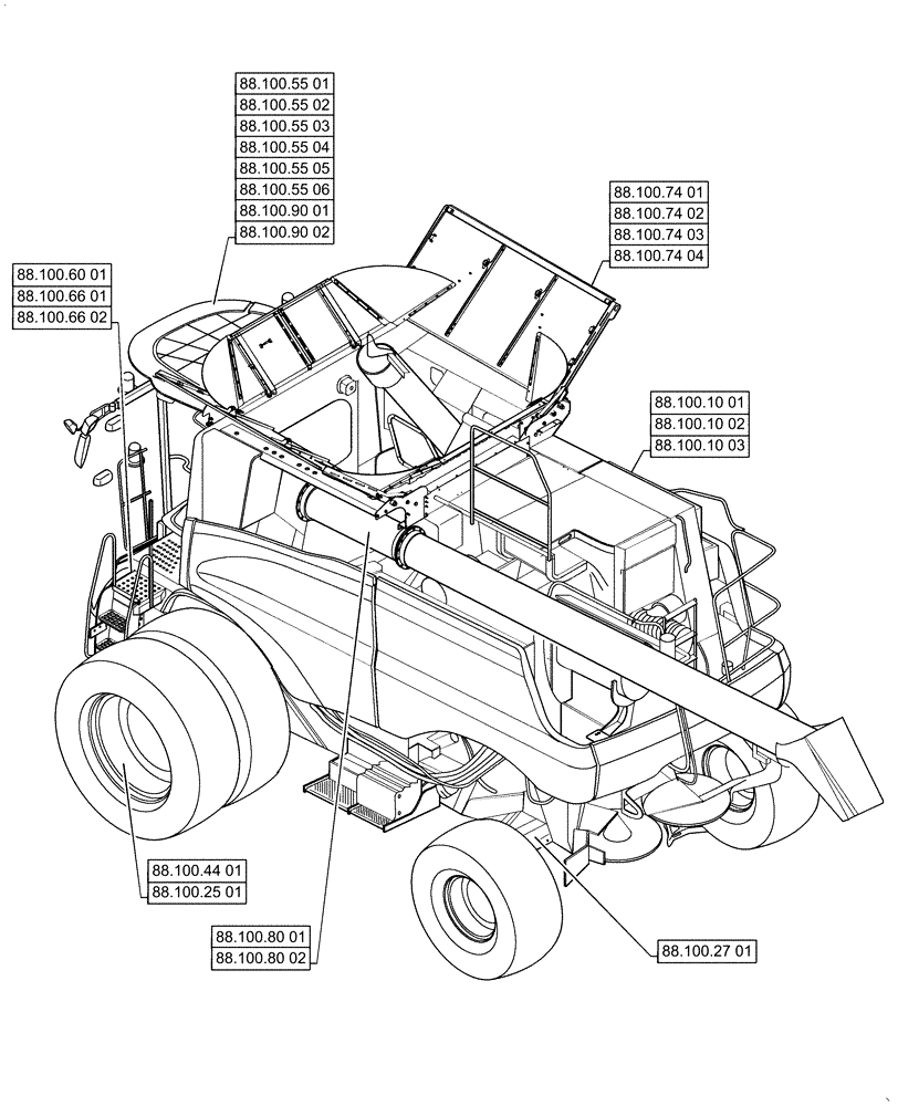 Схема запчастей Case IH 6140 - (88.000.00) - SECTION INDEX - ACCESSORIES (88) - ACCESSORIES