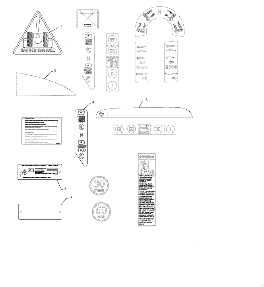 Схема запчастей Case IH PUMA 2304 - (90.108.AC[05]) - DECAL (90) - PLATFORM, CAB, BODYWORK AND DECALS