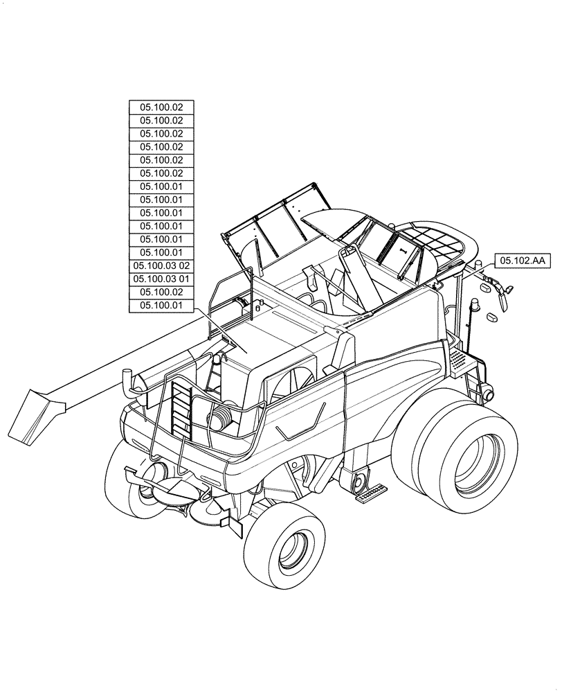 Схема запчастей Case IH 7140 - (05.000.00) - SECTION INDEX - MACHINE COMPLATION AND EQUIPMENT (05) - SERVICE & MAINTENANCE