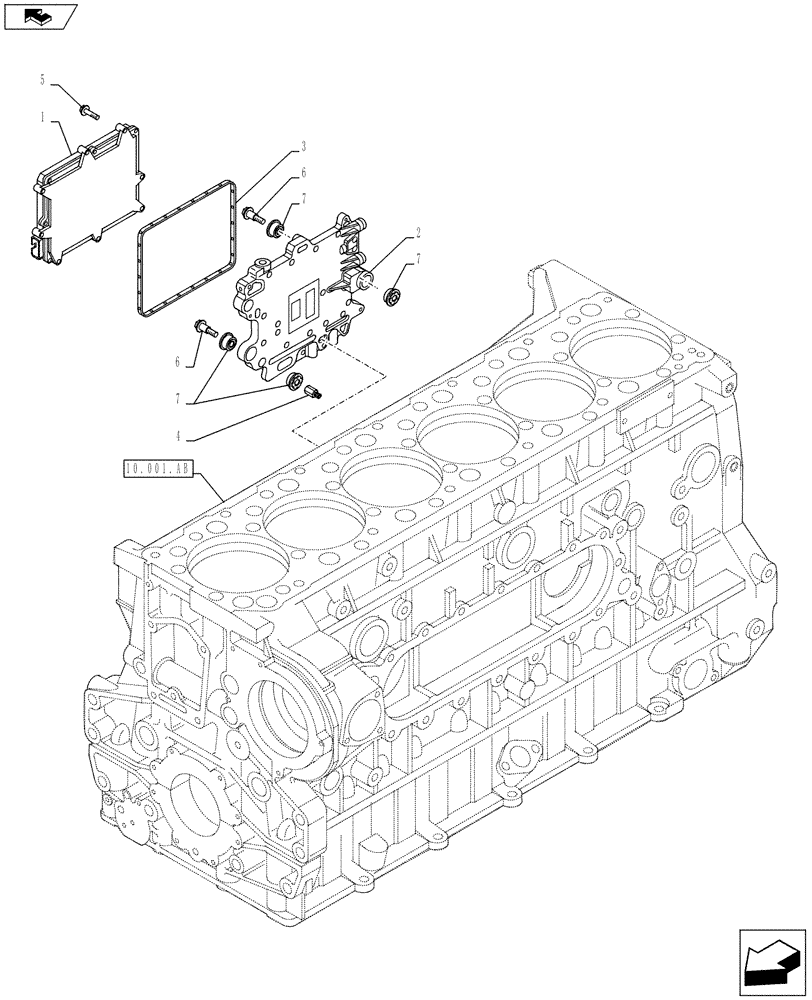 Схема запчастей Case IH F3CE9684A H001 - (55.015.AA) - ENGINE, ELECTRONIC CONTROL UNIT (55) - ELECTRICAL SYSTEMS