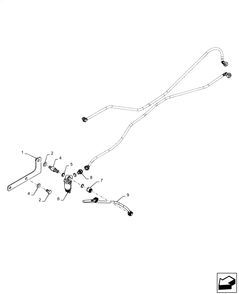 Схема запчастей Case IH PUMA1854 - (10.216.BA[02]) - ABS SYSTEM - FUEL LINE AND FILTER (VAR.743922) (10) - ENGINE